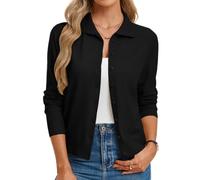 GRACE KARIN Women's Cardigans Button Down Lapel Collar Cropped Cardigan