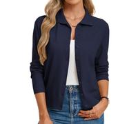 GRACE KARIN Women's Cardigans Button Down Lapel Collar Cropped Cardigan
