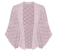 GRACE KARIN Womens Cardigans Elegant Batwing Cardigan Hollow Open Front Coat Going Out Sweater Grey Pink L