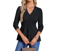 GRACE KARIN Women's Loose Cardigans Autumn Elegant V Neck A Line Outwear
