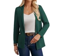 GRACE KARIN Women's Regular Fit Cardigans Button-up Notch Lapel Long Sleeves Knitted Blazer Sweater Green XXL