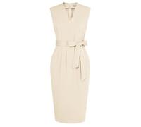 GRACE KARIN Women's V-Neck Sleeveless Cocktail Dress Elegant Formal Evening Midi Work Dresses Beige M