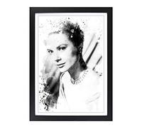 Grace Kelly (1) V3 Framed Print | A2 Black Framed Wall Art | Ready to Hang | Modern Nature Picture | Living Room Bedroom Lounge Office