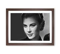 Grace Kelly Modern Framed Print | A2 Walnut Framed Wall Art | Ready to Hang | Modern Nature Picture | Living Room Bedroom Lounge Office