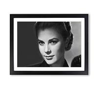 Grace Kelly Modern Framed Print | A4 Black Framed Wall Art | Ready to Hang | Modern Nature Picture | Living Room Bedroom Lounge Office