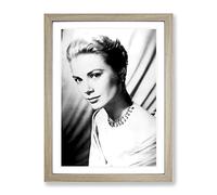 Grace Kelly No.1 Modern Framed Print | A4 Oak Framed Wall Art | Ready to Hang | Modern Nature Picture | Living Room Bedroom Lounge Office