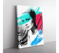 Grace Kelly No.1 V2 Modern Canvas Wall Art Print Ready to Hang, Framed Picture for Living Room Bedroom Home Office Décor, 60x40 cm (24x16 Inch)