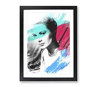 Grace Kelly No.1 V2 Modern Framed Print | A3 Black Framed Wall Art | Ready to Hang | Modern Nature Picture | Living Room Bedroom Lounge Office