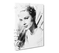 Grace Kelly No.1 V3 Canvas Print | Gallery Wrapped 30mm Frame Wall Art | 20x14 inches | Ready to Hang | Modern Picture | Living Room Bedroom Lounge Office
