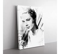 Grace Kelly No.1 V3 Modern Canvas Wall Art Print Ready to Hang, Framed Picture for Living Room Bedroom Home Office Décor, 76x50 cm (30x20 Inch)