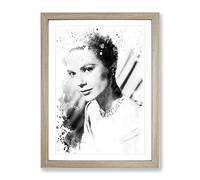 Grace Kelly No.1 V3 Modern Framed Print | A2 Oak Framed Wall Art | Ready to Hang | Modern Nature Picture | Living Room Bedroom Lounge Office