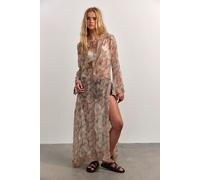 Grace Kelly Sheer Kaftan Top at Free People in Snake - female