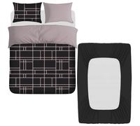 Grace Luxury 4 Pack Ultrasoft Duvet Cover Set with Fitted Sheet in Grey | Size: Single grace Grey Single