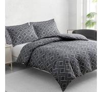 Grace Luxury Double Duvet Cover Set with Matching Pillowcases in Charcoal | Size: King grace Charcoal King