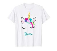 Grace Name Gift - Personalised Unicorn T-Shirt
