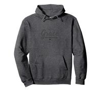 Grace Not Perfection Christian Men Faith Inspirational Pullover Hoodie, Adult Unisex, Dark Heather Grey, L