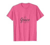 Grace Not Perfection Christian Men Faith Inspirational T-Shirt, Men, Pink Heather, XXL