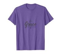 Grace Not Perfection Christian Men Faith Inspirational T-Shirt, Men, Purple Heather, XL