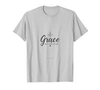 Grace Not Perfection Christian Men Faith Inspirational T-Shirt, Men, Silver, S