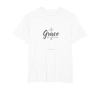 Grace Not Perfection Christian Men Faith Inspirational T-Shirt, Men's Big and Tall, White, 5X Tall