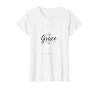 Grace Not Perfection Christian Men Faith Inspirational T-Shirt, Women, White, XL