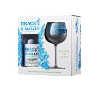 Grace O’Malley Heather Infused Irish Gin, 43% ABV, 70cl and Branded Balloon Glass Gift Pack