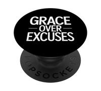 Grace Over Excuses Christian Faith Motivation Verse PopSockets Adhesive PopGrip