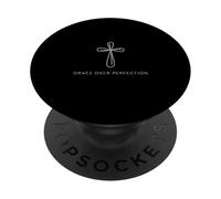 Grace Over Perfection christian cross minimalist faith PopSockets Adhesive PopGrip