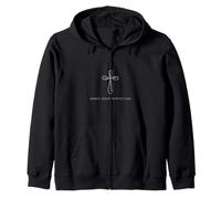 Grace Over Perfection christian cross minimalist faith Zip Hoodie