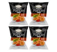 Grace Paprika Plantain Chips 85g Pack of 4 Vegan Salted Bites High in Fibre Gluten Free Banana Crisps Snack with Welari Thank You Card | (4pack) (340g)