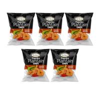 Grace Paprika Plantain Chips 85g Pack of 5 Vegan Salted Bites High in Fibre Gluten Free Banana Crisps Snack with Welari Thank You Card | (5pack) (425g)