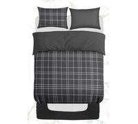 Grace Premium 4 Pack Super Soft Duvet Cover Set with Fitted Sheet in Charcoal | Size: Single grace Charcoal Single