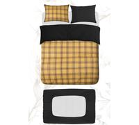 Grace Premium Double Brushed Duvet Cover Set with Fitted Sheet in Gold | Size: Single grace Gold Single