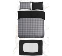 Grace Premium Double Brushed Duvet Cover Set with Fitted Sheet in Grey | Size: Single grace Grey Single