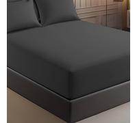 Grace Premium Microfiber 40cm Extra Deep Pocket Fitted Sheets in Charcoal | Size: King Fitted grace Charcoal King Fitted