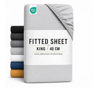 Grace Premium Microfiber 40cm Extra Deep Pocket Fitted Sheets in Light Grey | Size: Single Fitted grace Light Grey Single Fitted