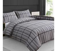 Grace Premium Microfiber Reversible Double Duvet Set Ultrasoft Bedding in Grey | Size: Single grace Grey Single