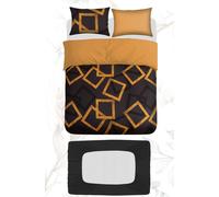 Grace Premium Ultra Soft 4 Pack Duvet Cover Set with Fitted Sheet in Gold | Size: Double grace Gold Double