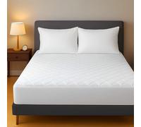 Grace Quilted Double Mattress Protector - Hotel Quality UltraSoft 30cm Deep Double Bed Mattress Protector - Breathable & Anti-Allergy Mattress Protection Cover