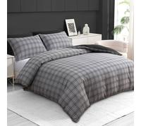Grace Reversible Brushed Microfiber Duvet Cover Set Hypoallegenic in Grey | Size: Super King grace Grey Super King