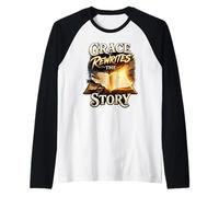 Grace Rewrites the Story. Forgiven and Free Raglan Baseball Tee