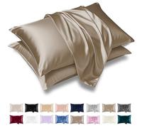 Grace Satin Silk Pillowcases 4 Pack - Satin Pillowcase for Hair and Skin - Ultrasoft Hypoallergenic Pillow Cases with Envelope Closure