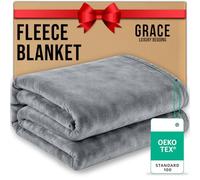 Grace Single Fleece Blanket Sofa Throw - Premium Brushed Microfiber Flannel Fleece Blanket - 290 GSM Fluffy Warm & Lightweight Solid Blanket for Bed and Couch