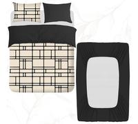 Grace Soft Touch Reversible Duvet Cover Set with Fitted Sheet in Taupe | Size: Single grace Taupe Single