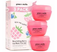 Grace & Stella Award Winning Berry Lip Mask - Lip Balm For Very Dry Lips - Christmas Gifts for Women, Overnight Lip Care Moisturizer, Lip Treatment & Lip Mask Overnight - Vegan (20ml, 3-Pack)