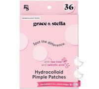 grace & stella Award Winning Clear Pimple Patches (Invisible, 36 Count) - Dermatologist Tested Hydrocolloid Spot Patches - Absorbs Gunk & Flatten Breakouts - Acne Patches for Blemish Treatment - Vegan