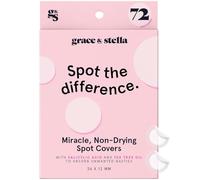 grace & stella Award Winning Clear Pimple Patches (Invisible, 72 Count) - Dermatologist Tested Hydrocolloid Spot Patches - Absorbs Gunk & Flatten Breakouts - Acne Patches for Blemish Treatment - Vegan