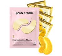 grace & stella Award Winning Under Eye Mask - Reduce Dark Circles, Puffy Eyes, Undereye Bags, Wrinkles - Under Eye Gel Patches, Vegan Cruelty-Free Self Care (4 Pairs, Gold)