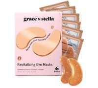 grace & stella Caffeine Under Eye Patches - Awakening Eye Patches for Puffy Eyes and Dark Circles - Under Eye Mask Patches with Niacinamide & Hyaluronic Acid - Vegan, Cruelty-Free (Bronze, 6 Pairs)