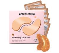 grace & stella Caffeine Under Eye Patches - Awakening Eye Patches for Puffy Eyes and Dark Circles - Under Eye Mask Patches with Niacinamide & Hyaluronic Acid - Vegan, Cruelty-Free (Bronze, 48 Pairs)